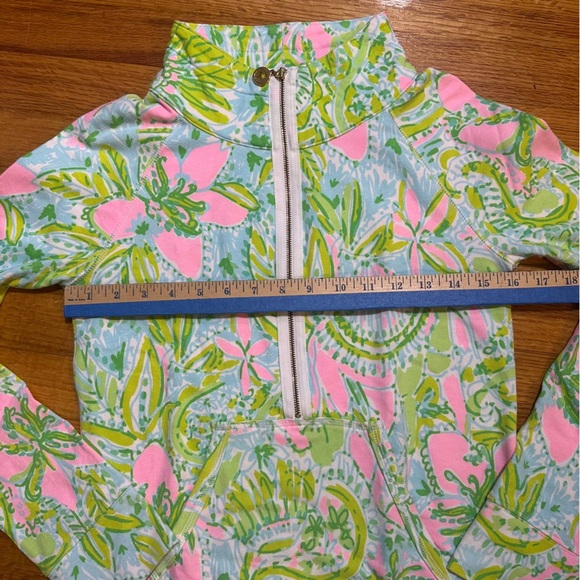 LILLY PULITZER Women's  HALF ZIP UP FLORAL JACKET SWEATSHIRT SIZE XS (b5 - Picture 7 of 11
